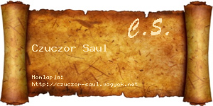 Czuczor Saul névjegykártya
